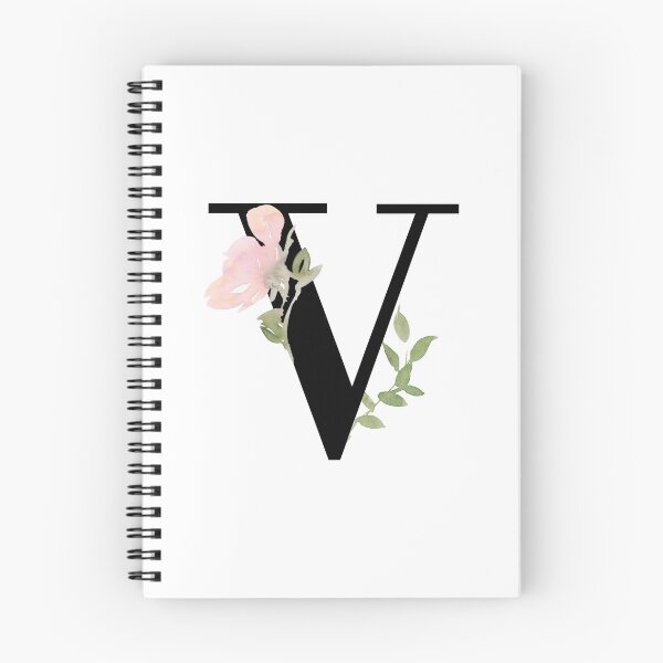 Item preview, Watercolor Floral Initial Monogram V designed and sold by Lyralebo.