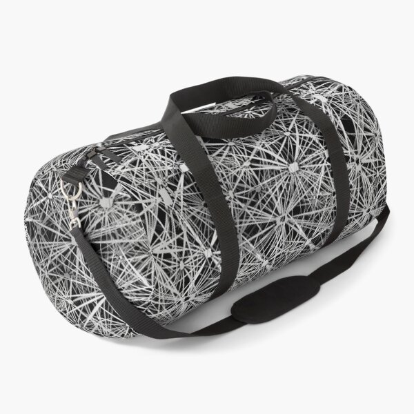 Item preview, Geometric, Pattern, Shapes, Lines, Modern,  Abstract, Art, Meshwork - Gray on Black designed and sold by LucidLounger.