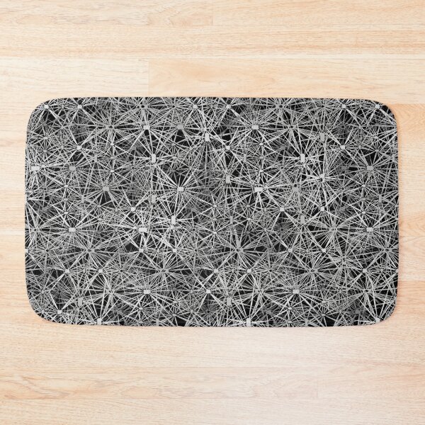 Item preview, Geometric, Pattern, Shapes, Lines, Modern,  Abstract, Art, Meshwork - Gray on Black designed and sold by LucidLounger.