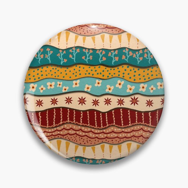 Item preview, Wavy folk art stripes  designed and sold by sueshorman.