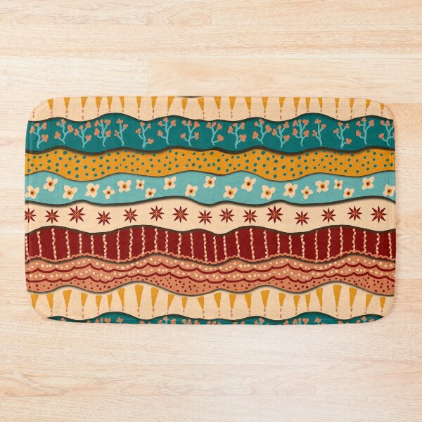 Item preview, Wavy folk art stripes  designed and sold by sueshorman.