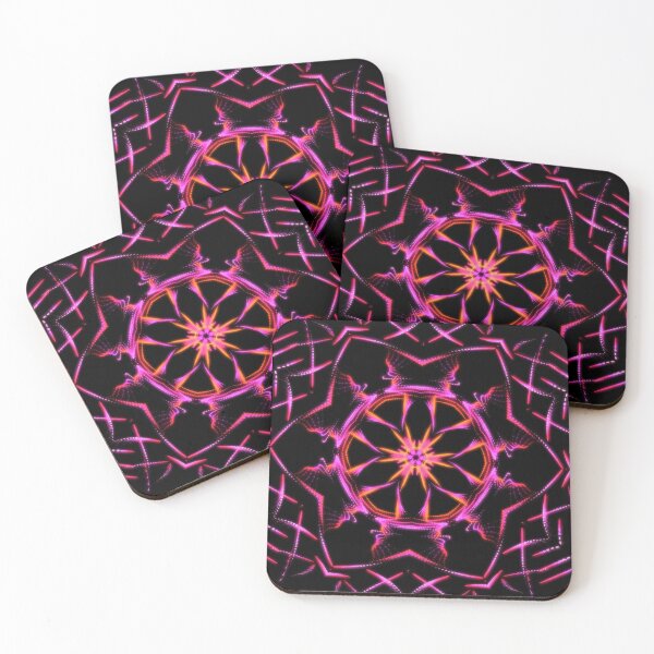 Artikelvorschau, Abstraktes rosa & rotes Fraktalrad entworfen und verkauft von SXW Designs.