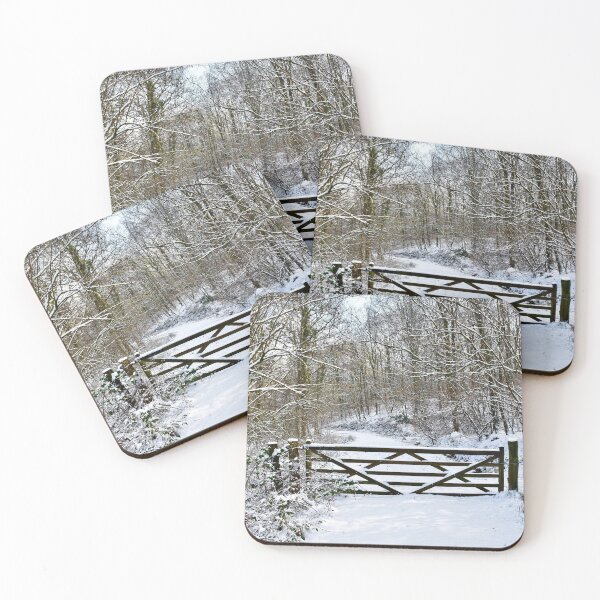 Item preview, A Snowy Gate Across a Forest Path. designed and sold by Kerry Palmer.