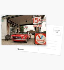 Gas Station Mustang Postcards