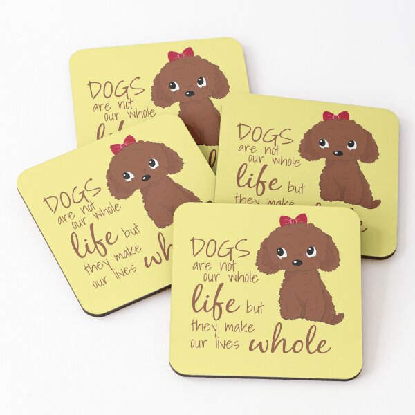 Item preview, Cute Red Toy Poodle Apricot Toy Poodle Dogs Are Not Our Whole Life But They Make Our Lives Whole designed and sold by Cat N' Doodles.