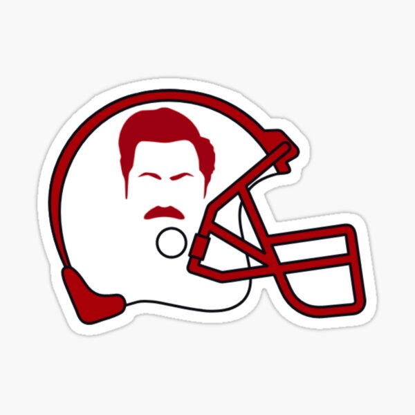 "Team Helmet Merch" Sticker by TheSixFFL Redbubble