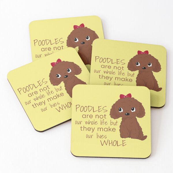 Item preview, Cute Red Toy Poodle Apricot Toy Poodle Poodles Are Not Our Whole Life But They Make Our Lives Whole designed and sold by Cat N' Doodles.