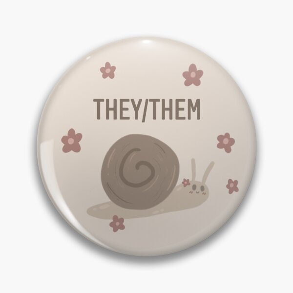 Item preview, they/them pronouns snail designed and sold by leah - phrogfaery<3.