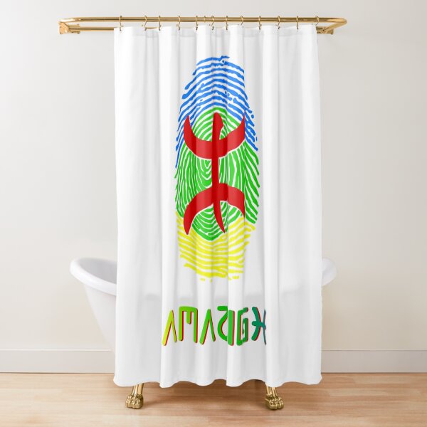 Kabyle Amazigh fingerprint Flag Rideau de douche