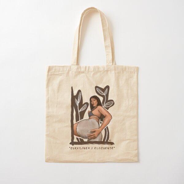 Ilustración homenaje Nathy Peluso curvilínea y elocuente Bolsa de algodón