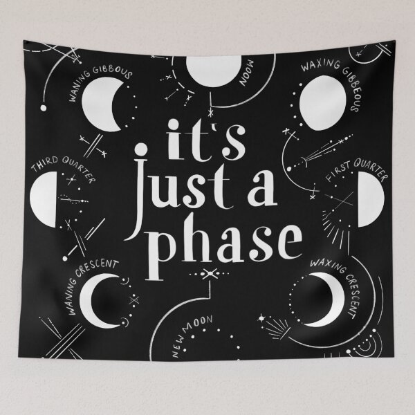 Item preview, It's Just a Phase - Black and White designed and sold by alyssastormes.