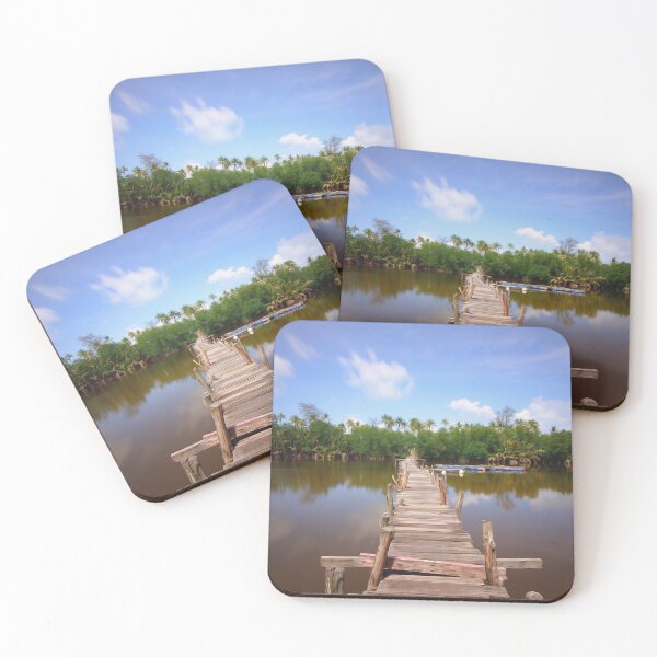 Item preview, Wooden Bridge Sea Water Green Trees  designed and sold by DanielCarvalho2.
