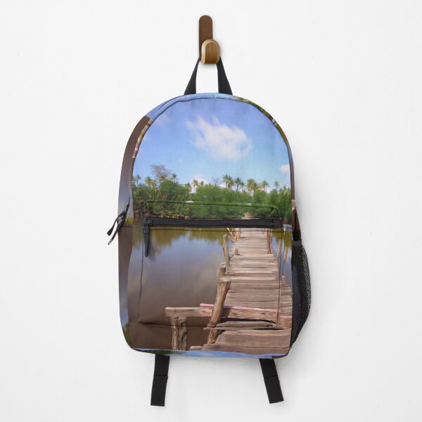Item preview, Wooden Bridge Sea Water Green Trees designed and sold by DanielCarvalho2.