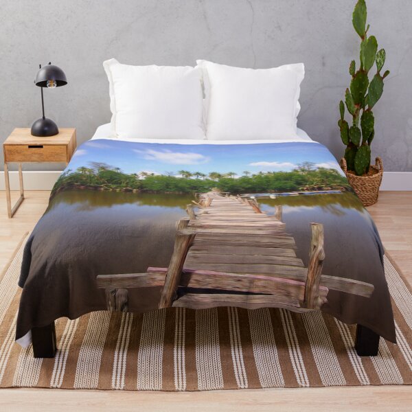 Item preview, Wooden Bridge Sea Water Green Trees designed and sold by DanielCarvalho2.