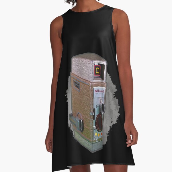 Vintage 8MM Home Movie Cameras: Bell and Howell 8MM Home Movie Camera (Gray) A-Line Dress