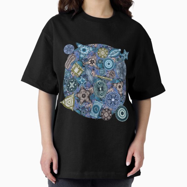 Item preview,  Ernst Haeckel Cool Toned Diatoms Tossed over Sea Squirts designed and sold by aimeewilson.