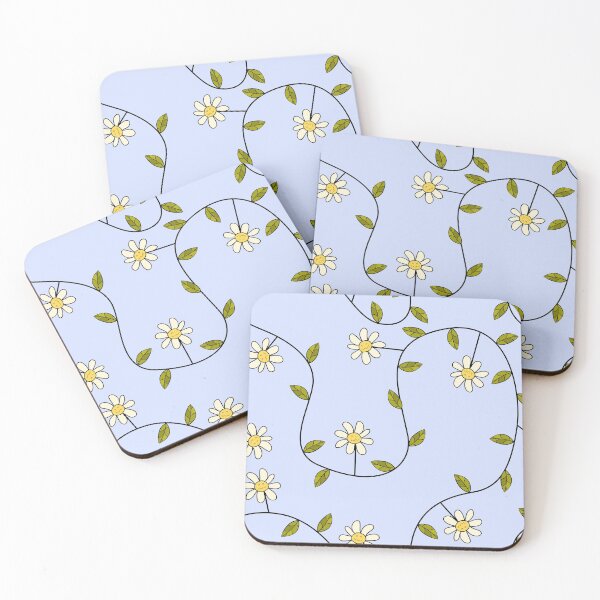Item preview, Grumpy Flowers on Blue designed and sold by fogoosherie.