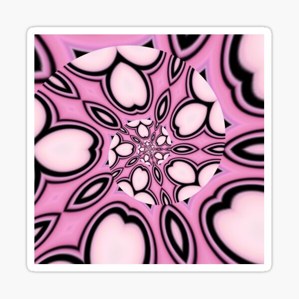 Helical pink Sticker