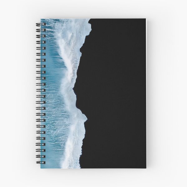 Item preview, Minimalist wave crashing on a black sand beach in Iceland – Ocean Landscape Photography designed and sold by regnumsaturni.