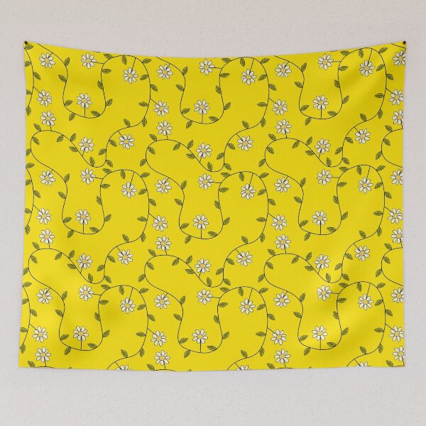 Item preview, Grumpy Flowers on Yellow designed and sold by fogoosherie.
