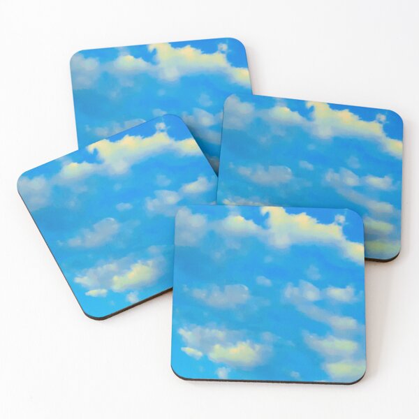 Item preview,  Beautiful Blue Skies, Gold Fluffy Clouds, Summer Sky designed and sold by 10pmCreations.