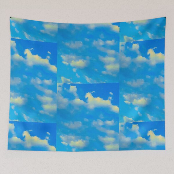 Item preview,  Beautiful Blue Skies, Gold Fluffy Clouds, Summer Sky designed and sold by 10pmCreations.