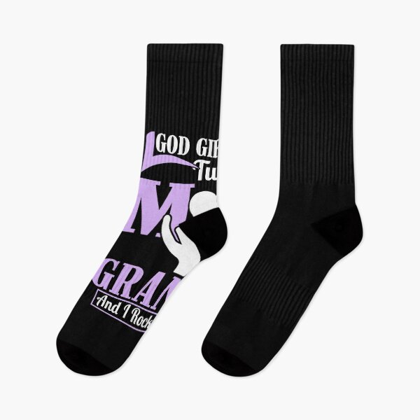 Item preview, God Gifted Me Two Titles Mom and Grandma & I Rock designed and sold by PinkyTree.