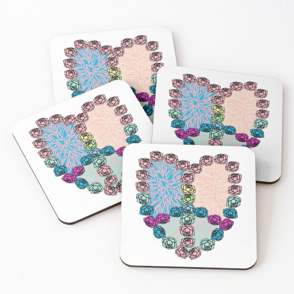 Item preview, Hippie loveheart, heart with roses peace sign. designed and sold by Bodino.