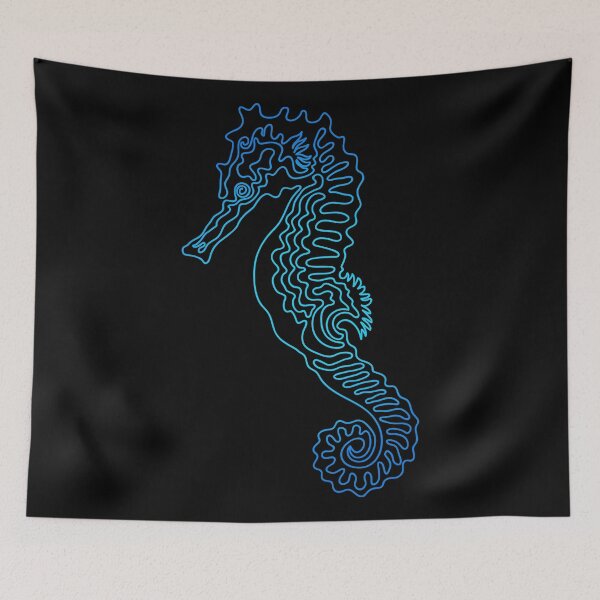 Item preview, Seahorse Line Doodle - 05 designed and sold by serenaking.