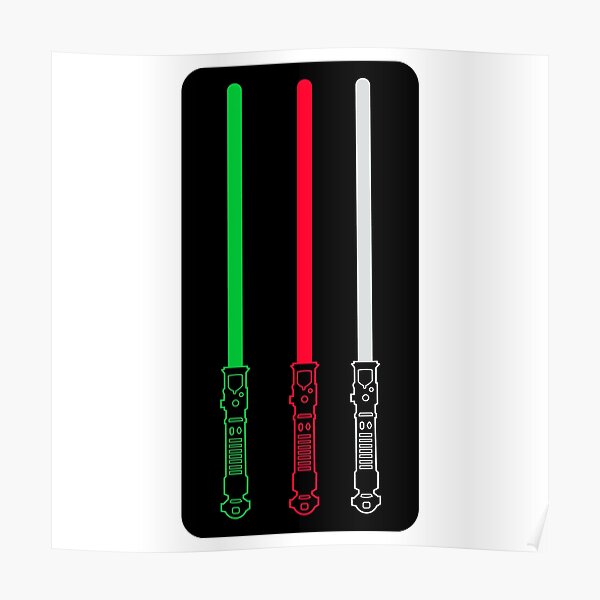 Poster Lightsaber Redbubble