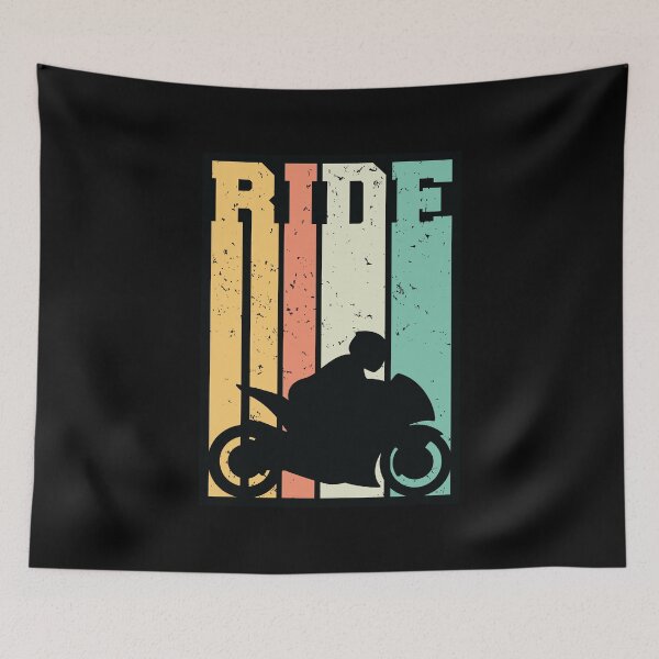 Item preview, Ride Retro Motorcycle Super Sportbike Silhouette Illustration designed and sold by hobrath.
