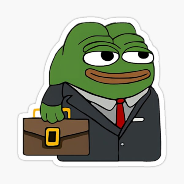 Rare Pepe Distinguished Businessman Sticker