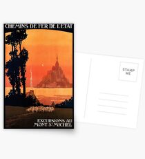 Mont St Michel, French Travel Poster Postcards