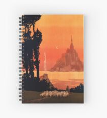 Mont St Michel, French Travel Poster Spiral Notebook