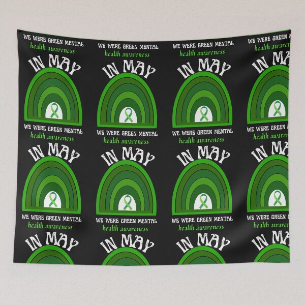 Item preview, in may we wear green mental health awareness designed and sold by Eman4design.