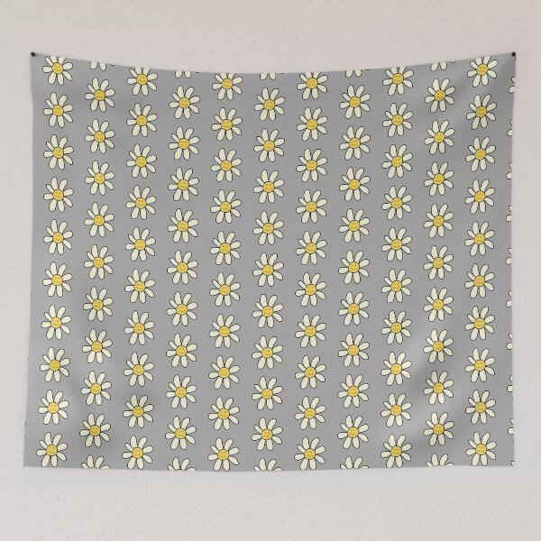 Item preview, Grumpy Daisy Flower on Grey designed and sold by fogoosherie.
