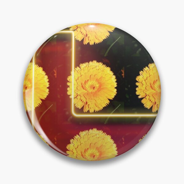 Item preview, All Nine - 9 neon look flowers - yellow marigold photo design designed and sold by kikidu21.
