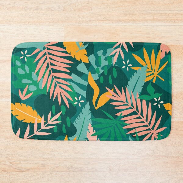 Item preview, Tropical Leaves - Teal designed and sold by latheandquill.