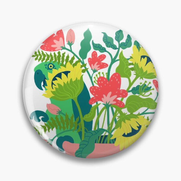Item preview, Parrots and Flowers! - Yellow Nape Escape designed and sold by ArtPoppers.