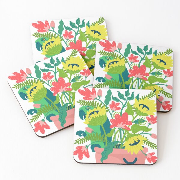Item preview, Parrots and Flowers! - Yellow Nape Escape designed and sold by ArtPoppers.