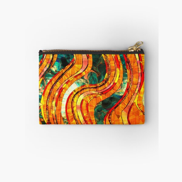 Item preview, Orange Strokes on Green designed and sold by ChangingLight.