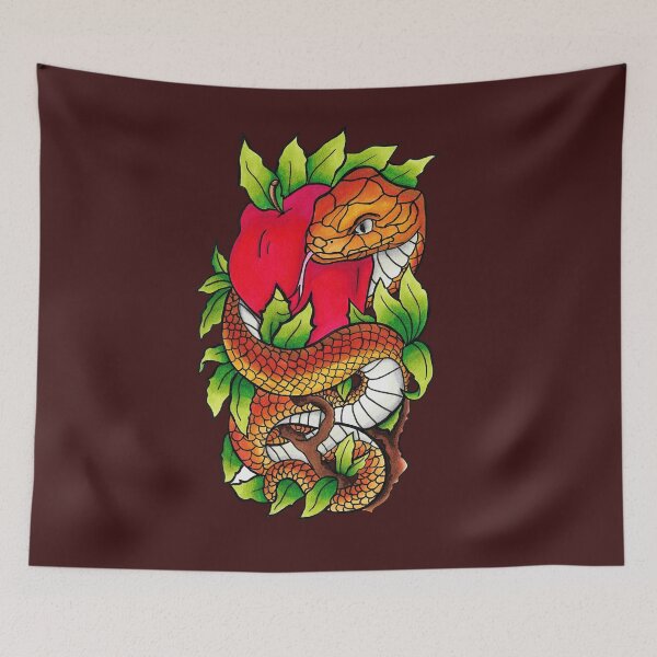 Item preview, Snake and apple designed and sold by Eikia.