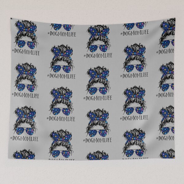 Item preview, Dog Mom Life Messy Bun Glasses Dog Lovers designed and sold by FazCreations.