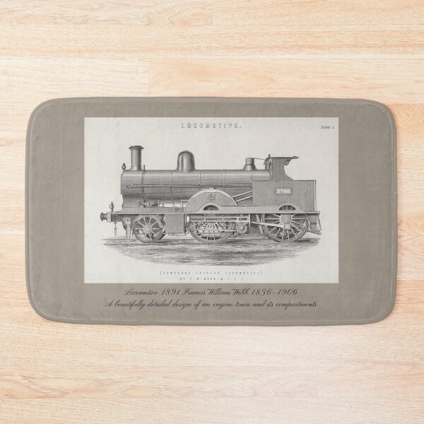 Item preview, Locomotive 1891 Francis William Webb Illustration Design designed and sold by EarthArtDesigns.