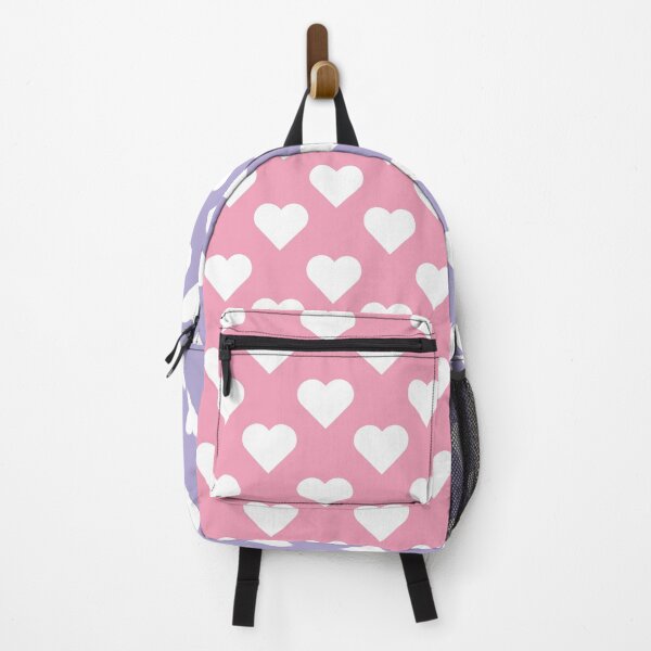Item preview, Pink & Lavender White Crazy Hearts - Cute designed and sold by OddPop.