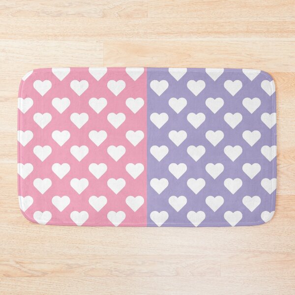 Item preview, Pink & Lavender White Crazy Hearts - Cute designed and sold by OddPop.