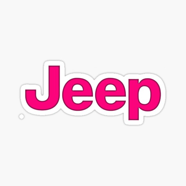 Pink Jeep Stickers Redbubble
