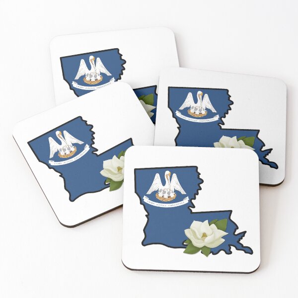 Item preview, State of Louisiana Flag with State Flower Magnolia designed and sold by Gsallicat.