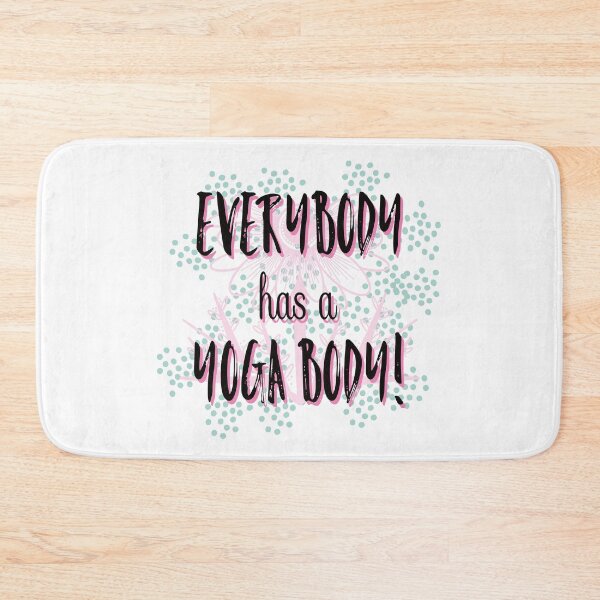 Item preview, Everybody has a yoga body fat yoga  body positivity, quote designed and sold by Melanie-Palmer.