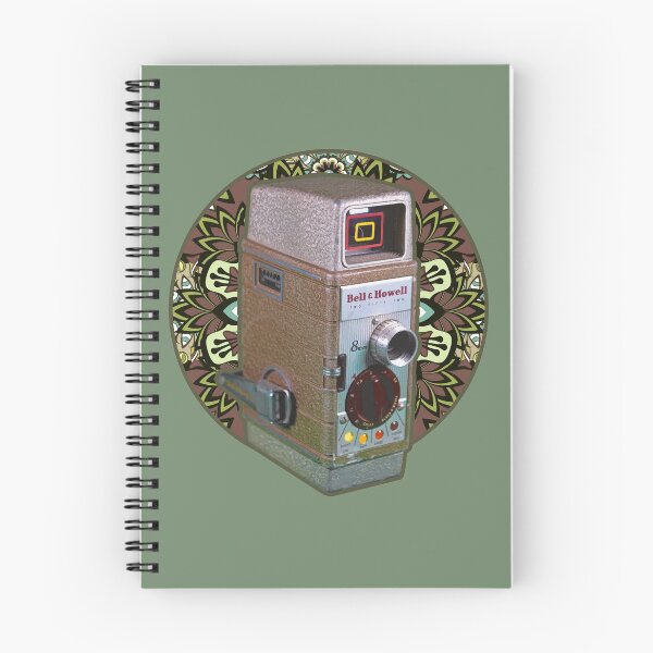 Item preview, Vintage 8MM Home Movie Cameras: Bell and Howell 8MM Home Movie Camera (Vintage Wallpaper Circle) designed and sold by GraffitiSoup.